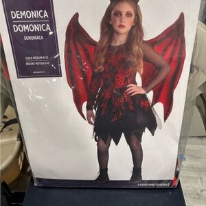 Demonia Red and Black Kids Halloween Costume